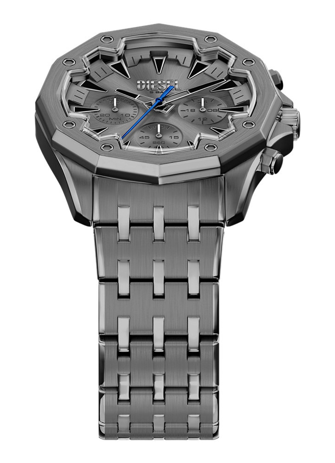 Diesel Stinger horloge DZ4708 - detail 4 zilver