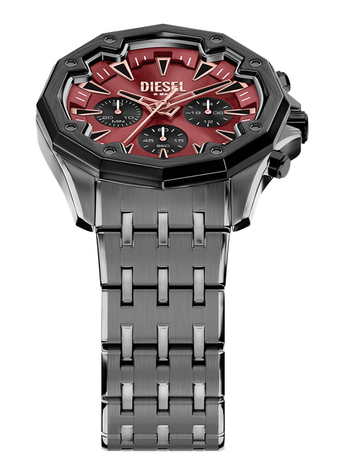 Diesel Stinger horloge DZ4715 - detail 3 donkergrijs