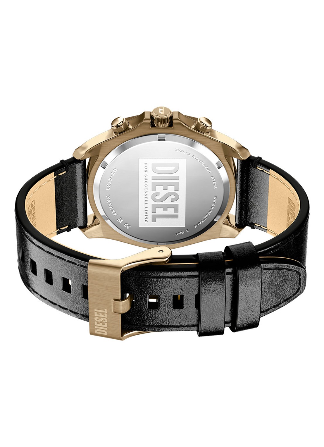 Diesel Stinger horloge DZ4733 - detail 4 goud