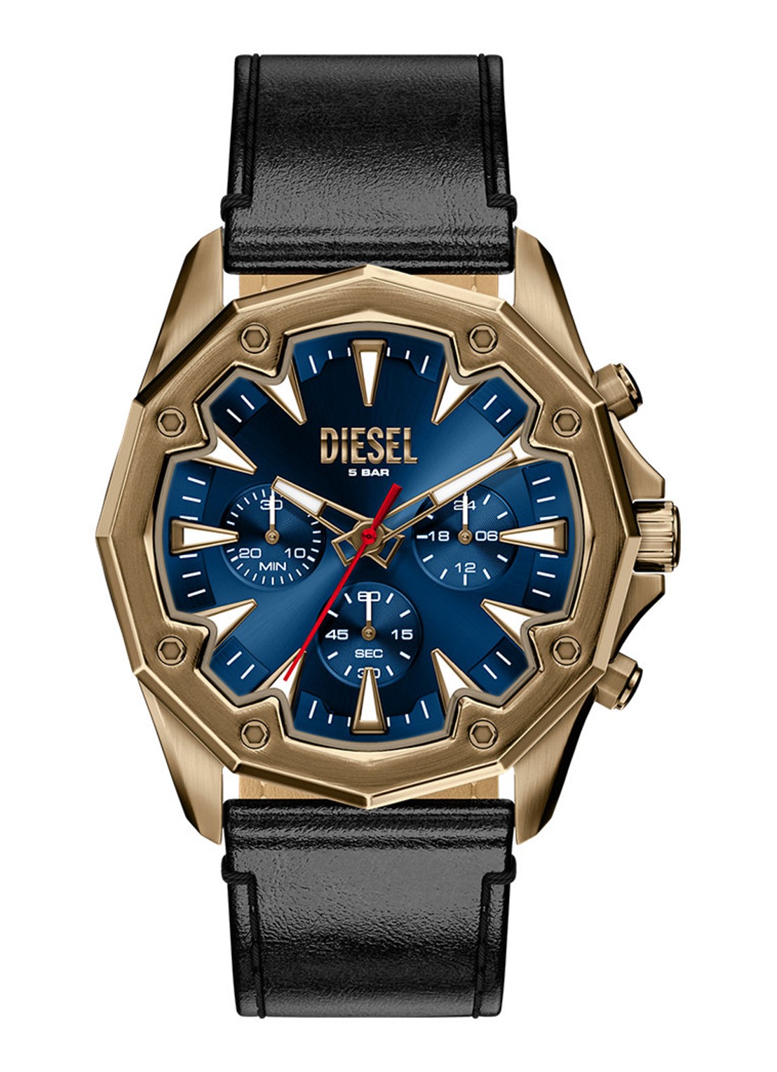 Diesel Stinger horloge DZ4733 - voorkant goud