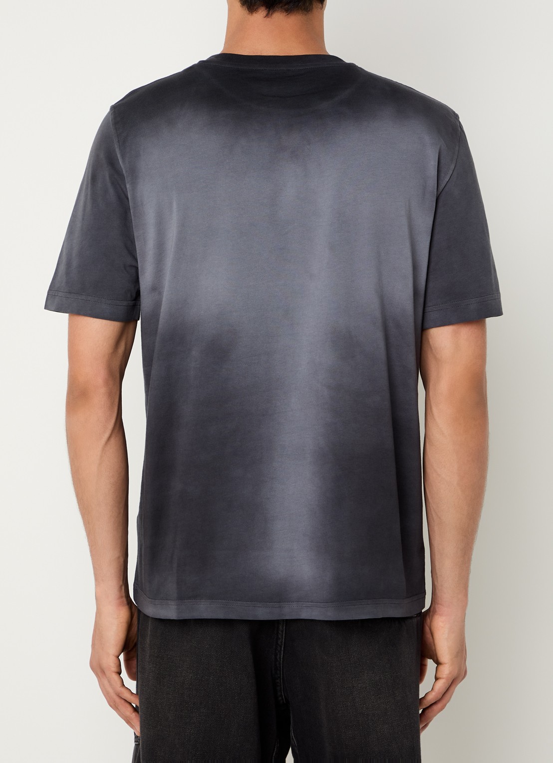 Diesel T-Adjust-R15 T-shirt met verwassen afwerking en logo - achterkant antraciet