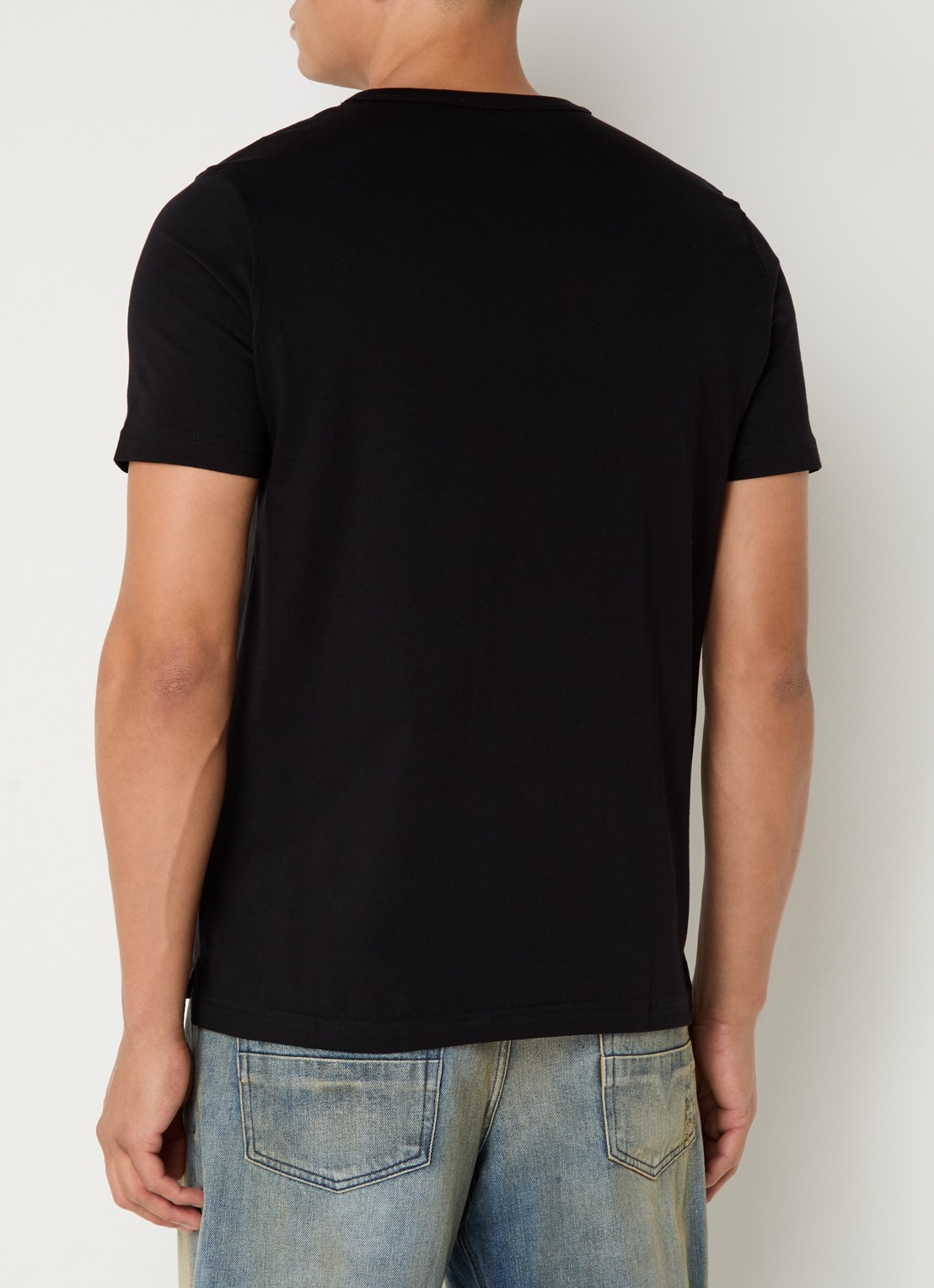 Diesel T-Adjust T-shirt met logo  - achterkant zwart