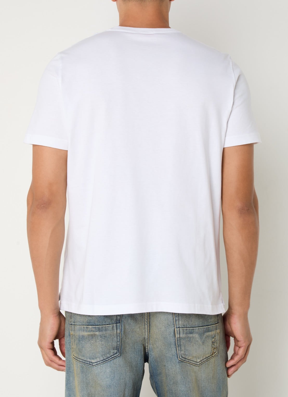 Diesel T-Adjust T-shirt met logo - achterkant 3 wit