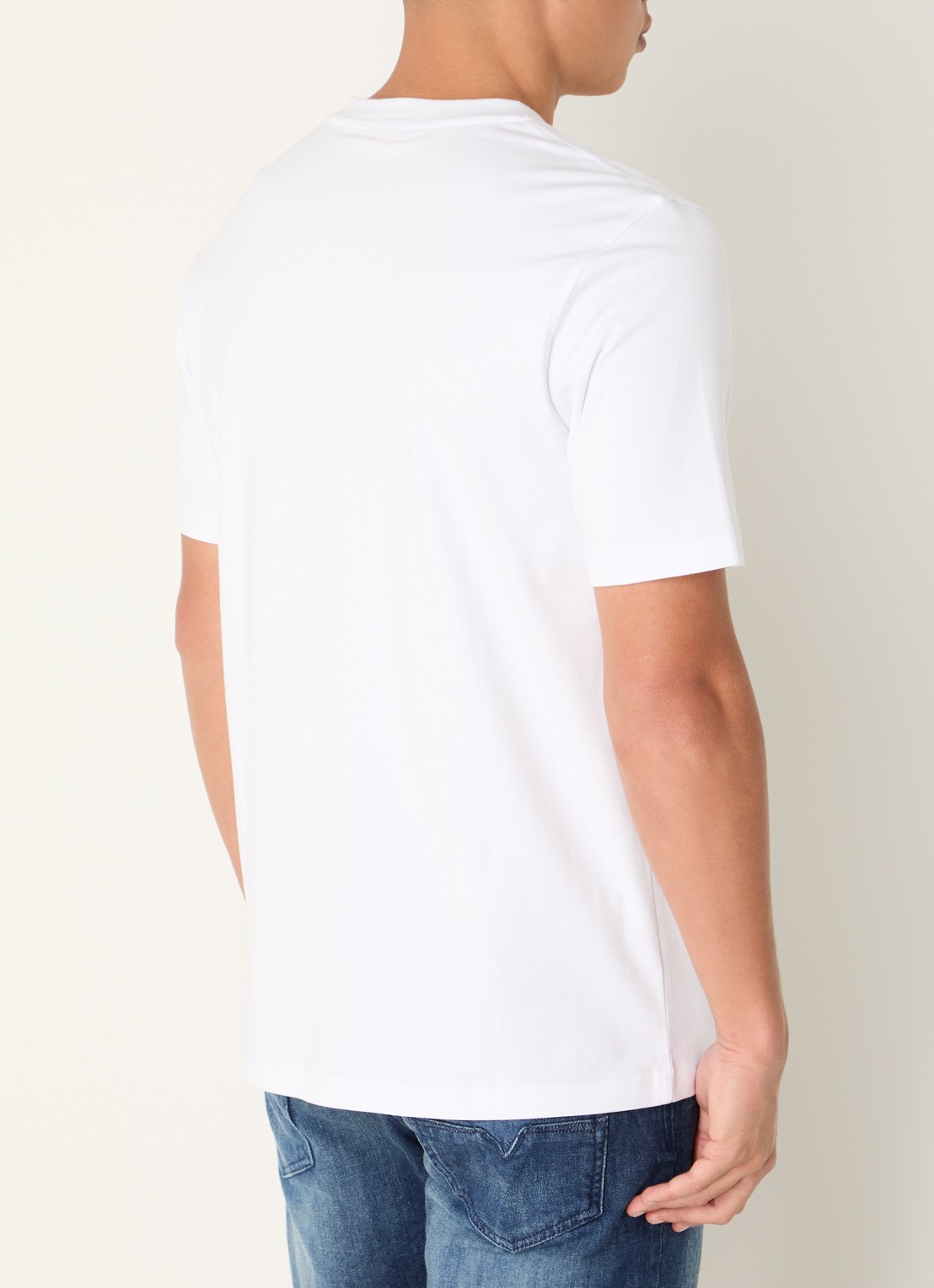 Diesel T-Adjust T-shirt met logoborduring - achterkant 4 wit