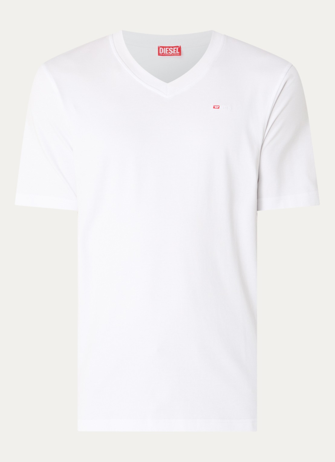 Diesel T-Adjust T-shirt met logoborduring - voorkant wit