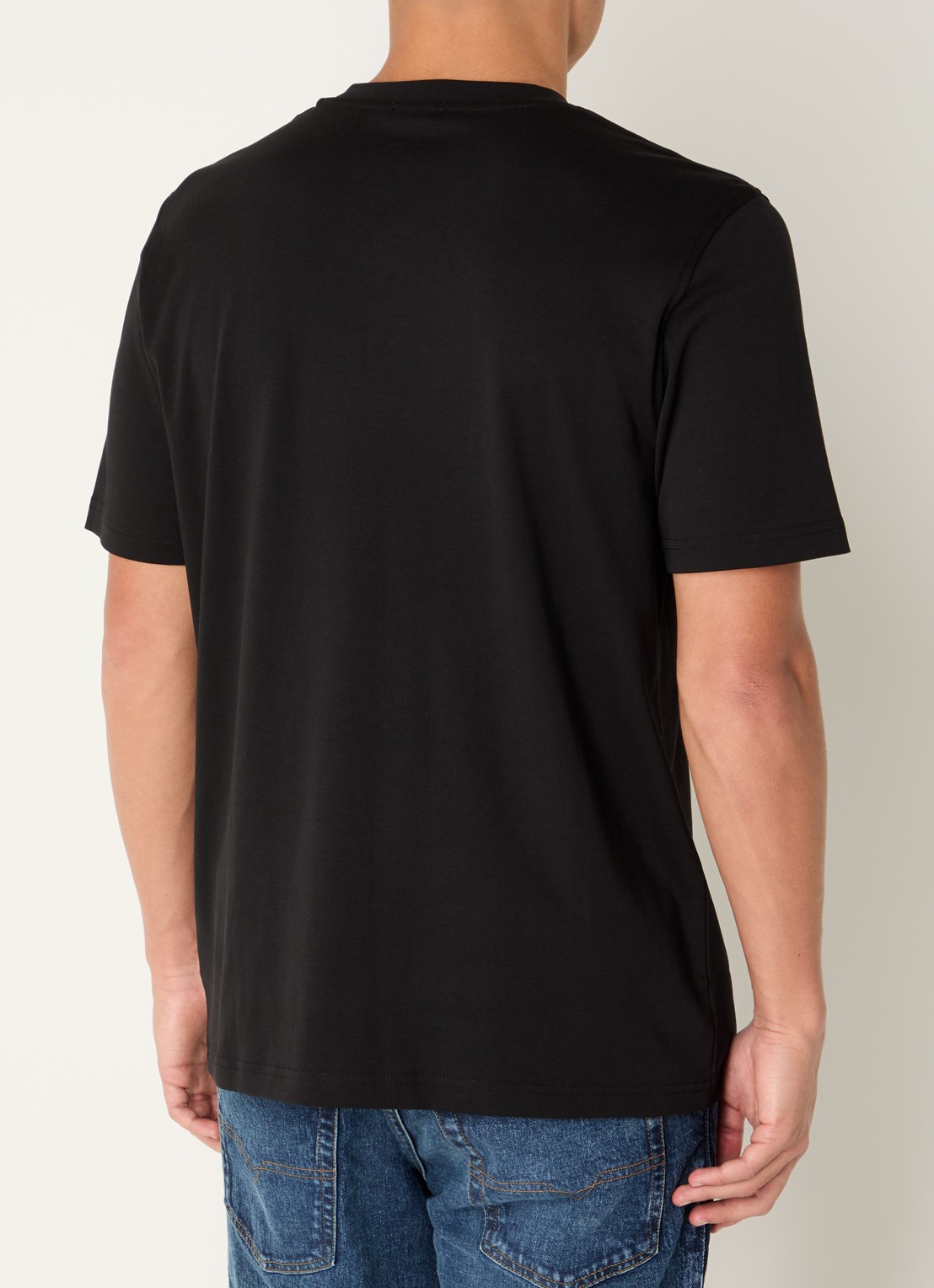 Diesel T-Adjust T-shirt met logoborduring - achterkant zwart