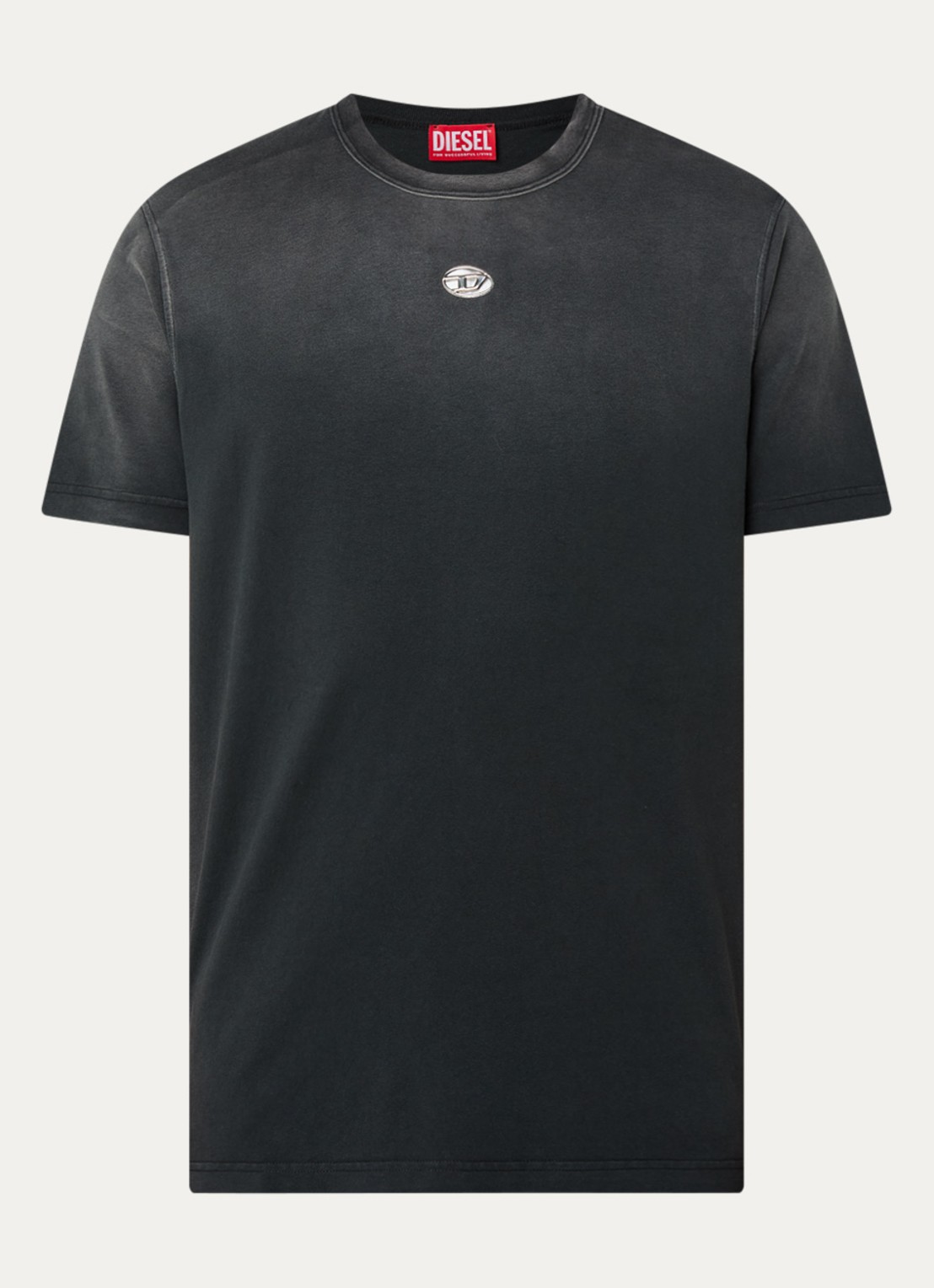 Diesel T-Adjust-T1 T-shirt met logo - voorkant zwart