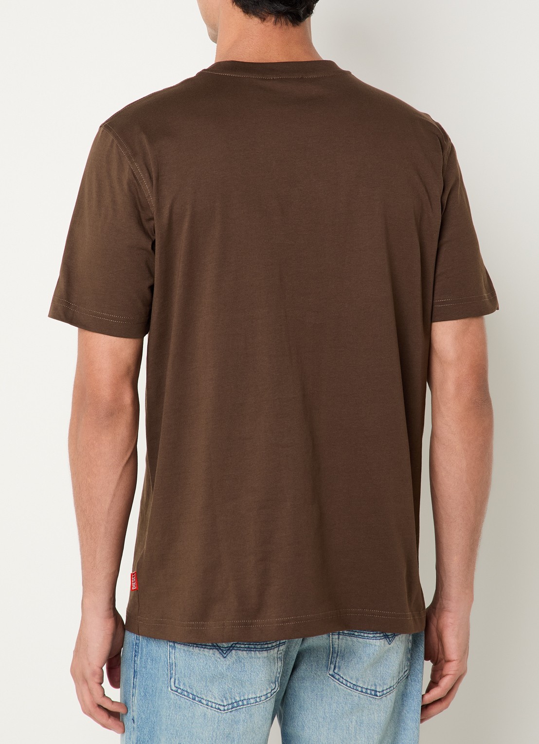 Diesel T-Adjust-T1 T-shirt met logo - achterkant bruin