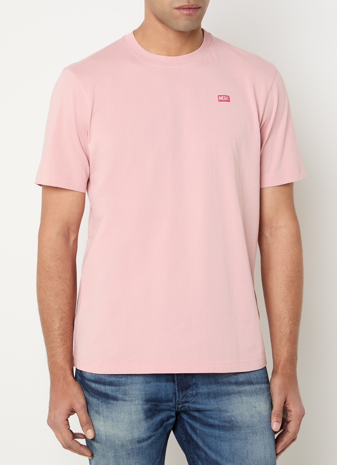 Diesel T-Adjust-V10 T-shirt met logo- en backprint - achterkant 4 oudroze