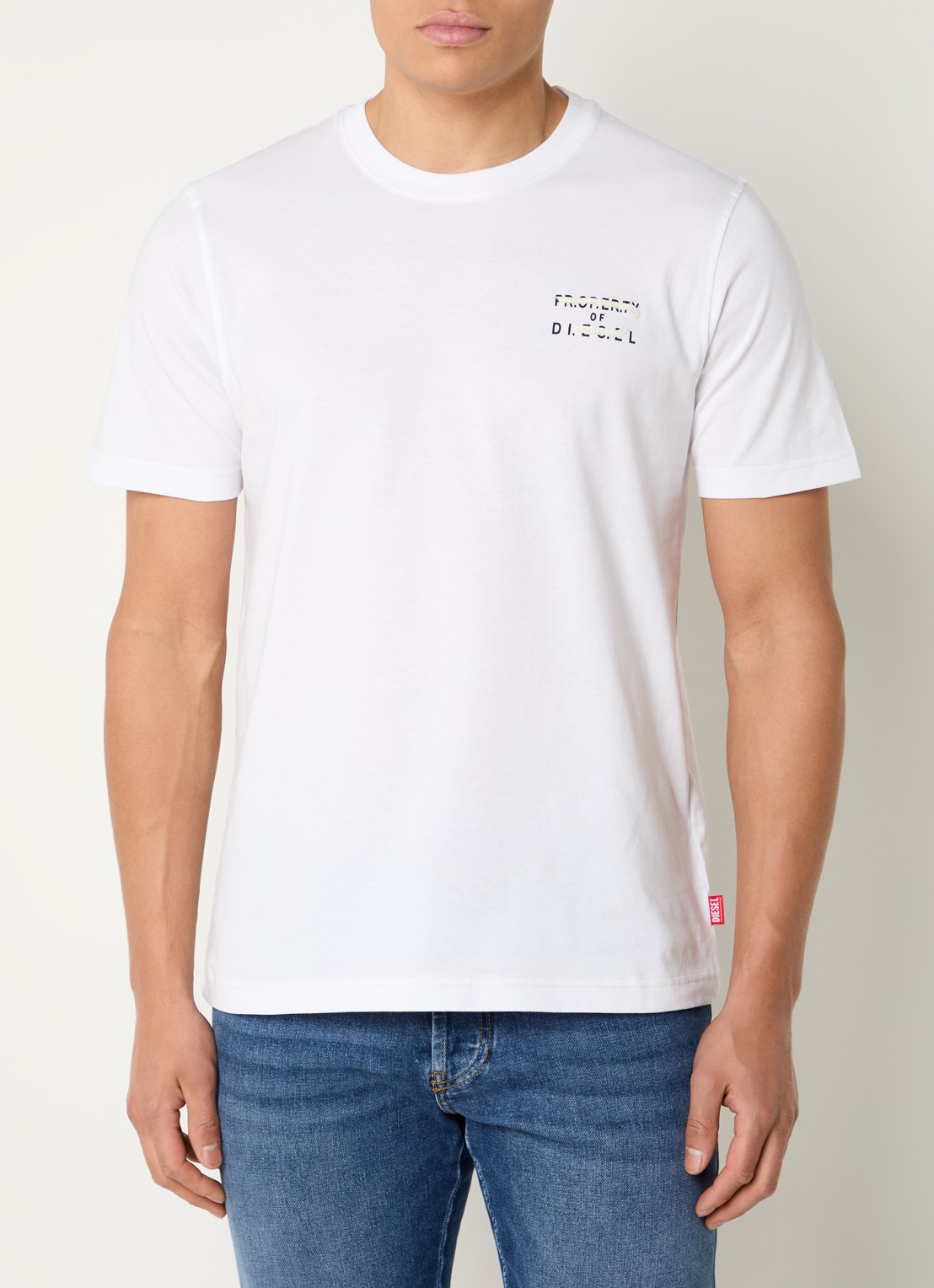 Diesel T-Adjust-V5 T-shirt met print - detail 2 wit
