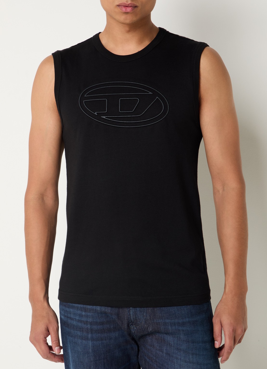 Diesel T-Bisco-Bigoval tanktop met 3D logoprint - detail 2 zwart