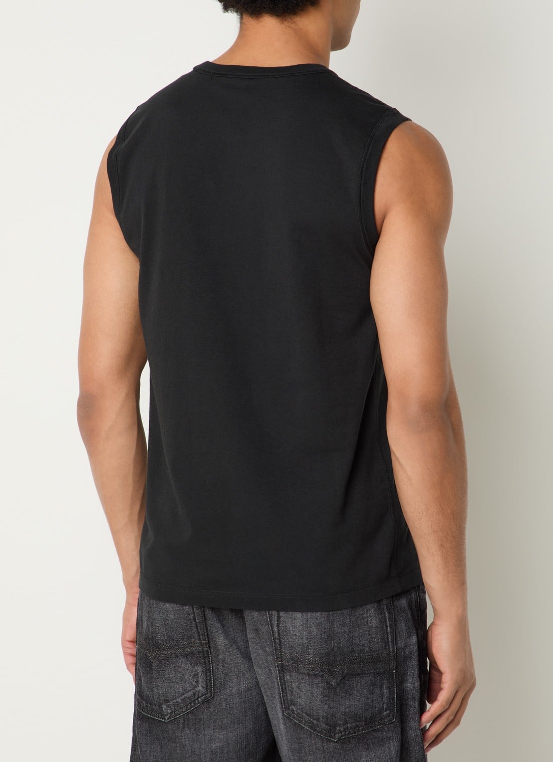 Diesel T-Bisco-Iod tanktop met logo - achterkant 3 zwart