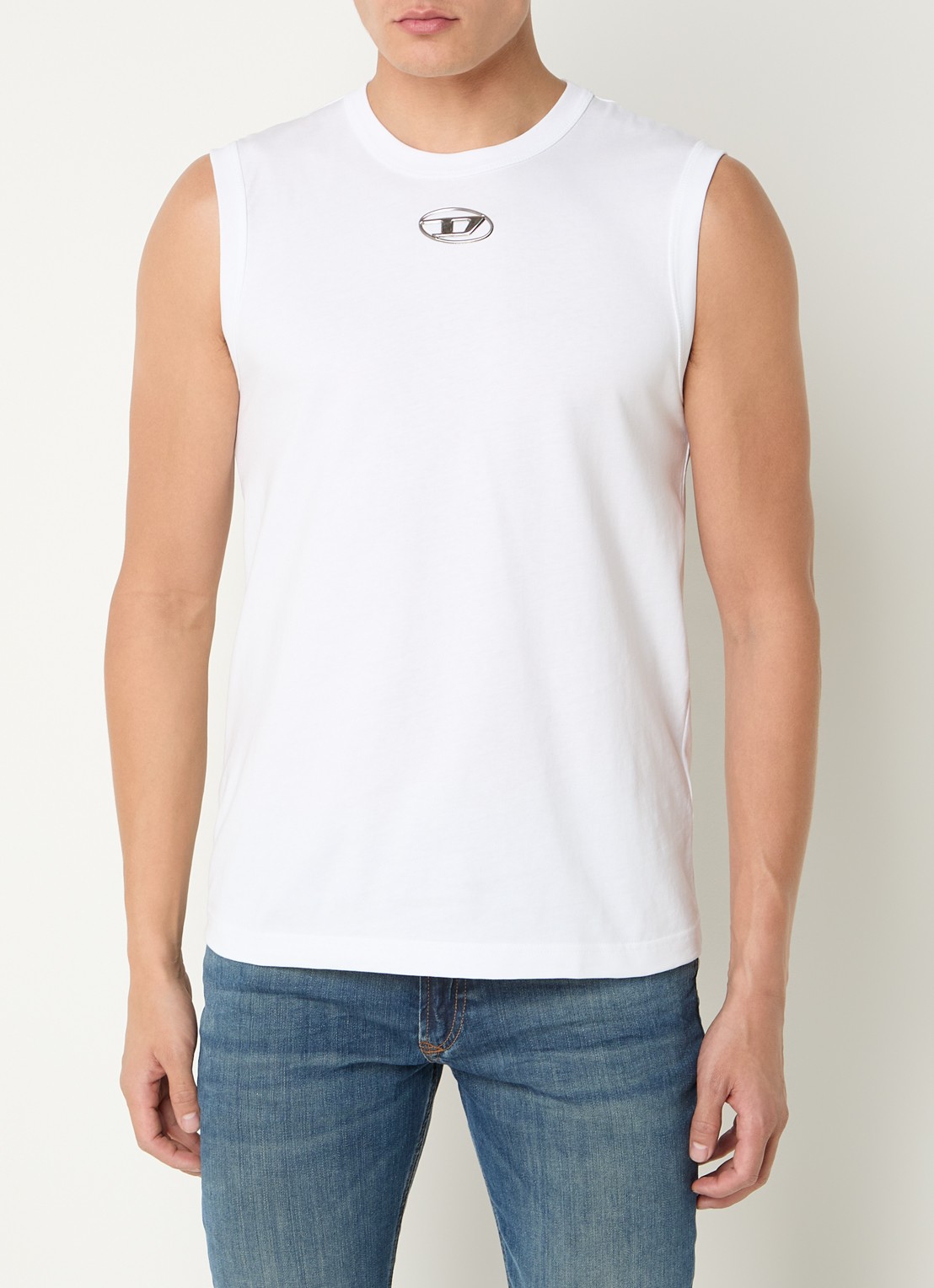 Diesel T-Bisco-Od tanktop met logo - detail 4 wit