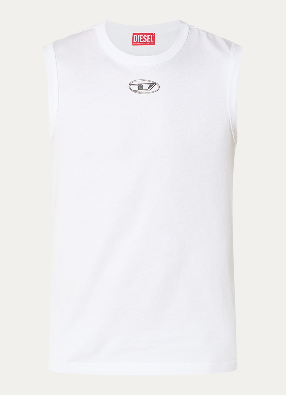Diesel T-Bisco-Od tanktop met logo - voorkant wit