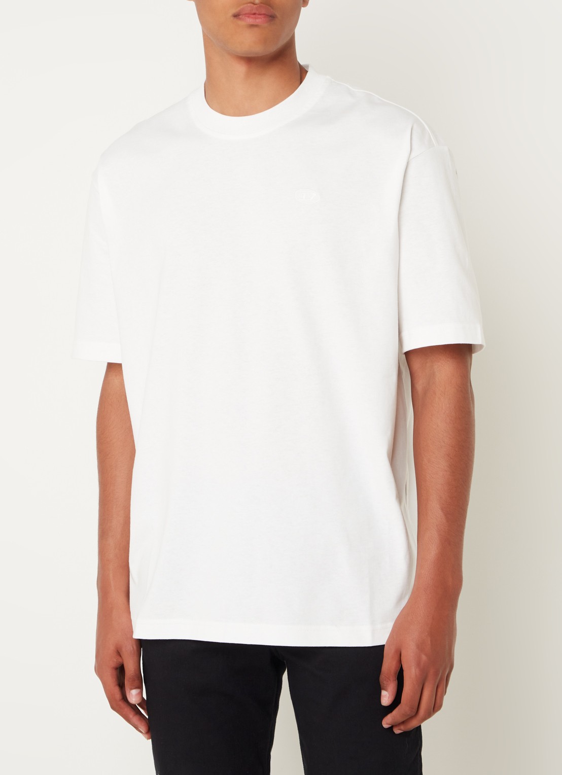 Diesel T-Boggy-Megoval-D T-shirt met backprint - achterkant 3 wit