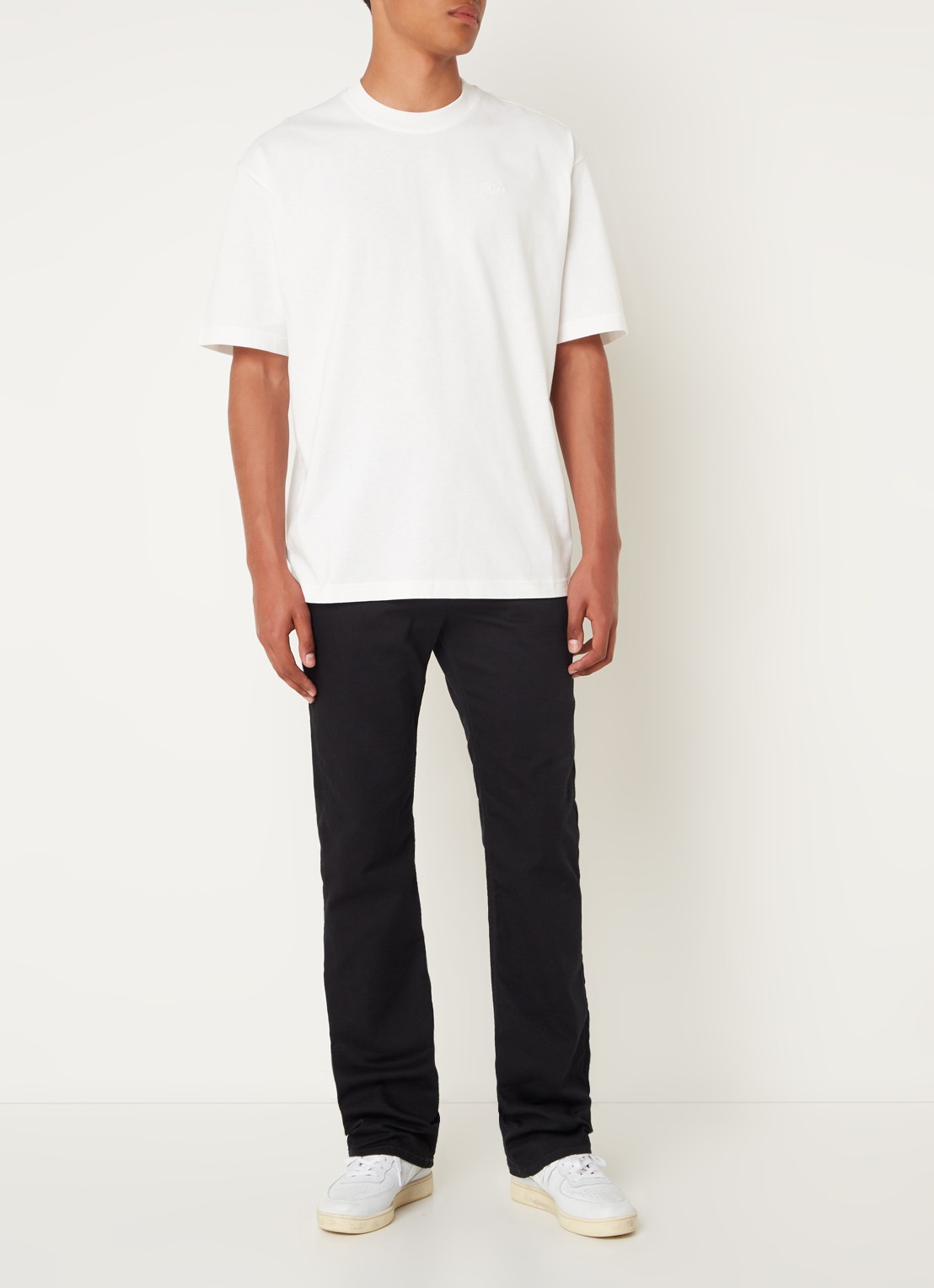 Diesel T-Boggy-Megoval-D T-shirt met backprint - voorkant 2 wit
