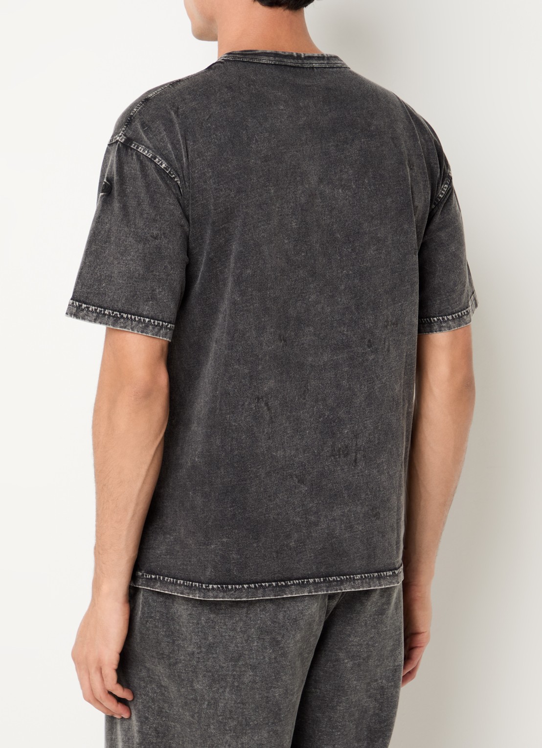 Diesel T-Box-Den T-shirt met borduring - achterkant antraciet