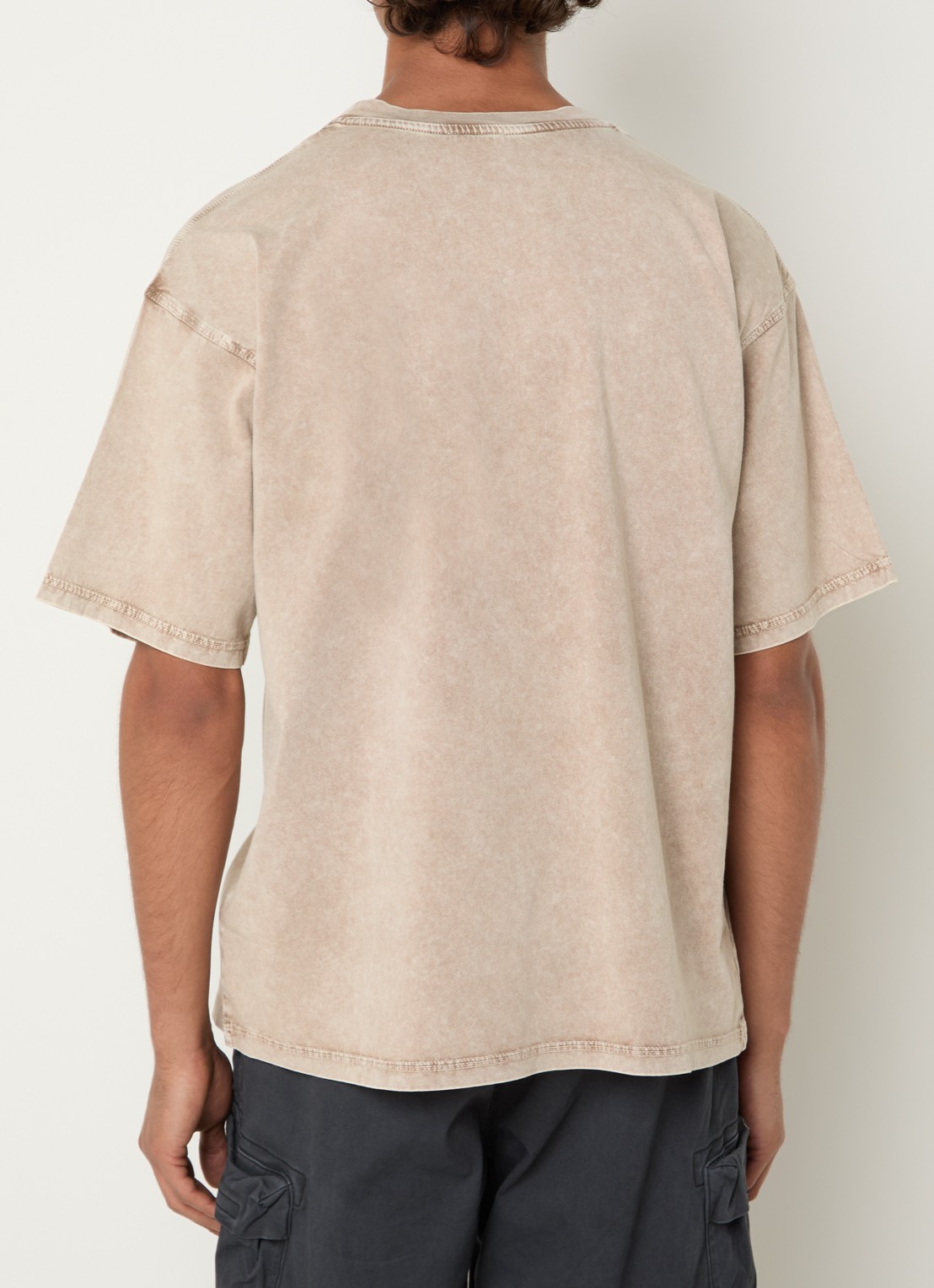Diesel T-Boxt-Aa14 T-shirt met logo - achterkant 2 creme