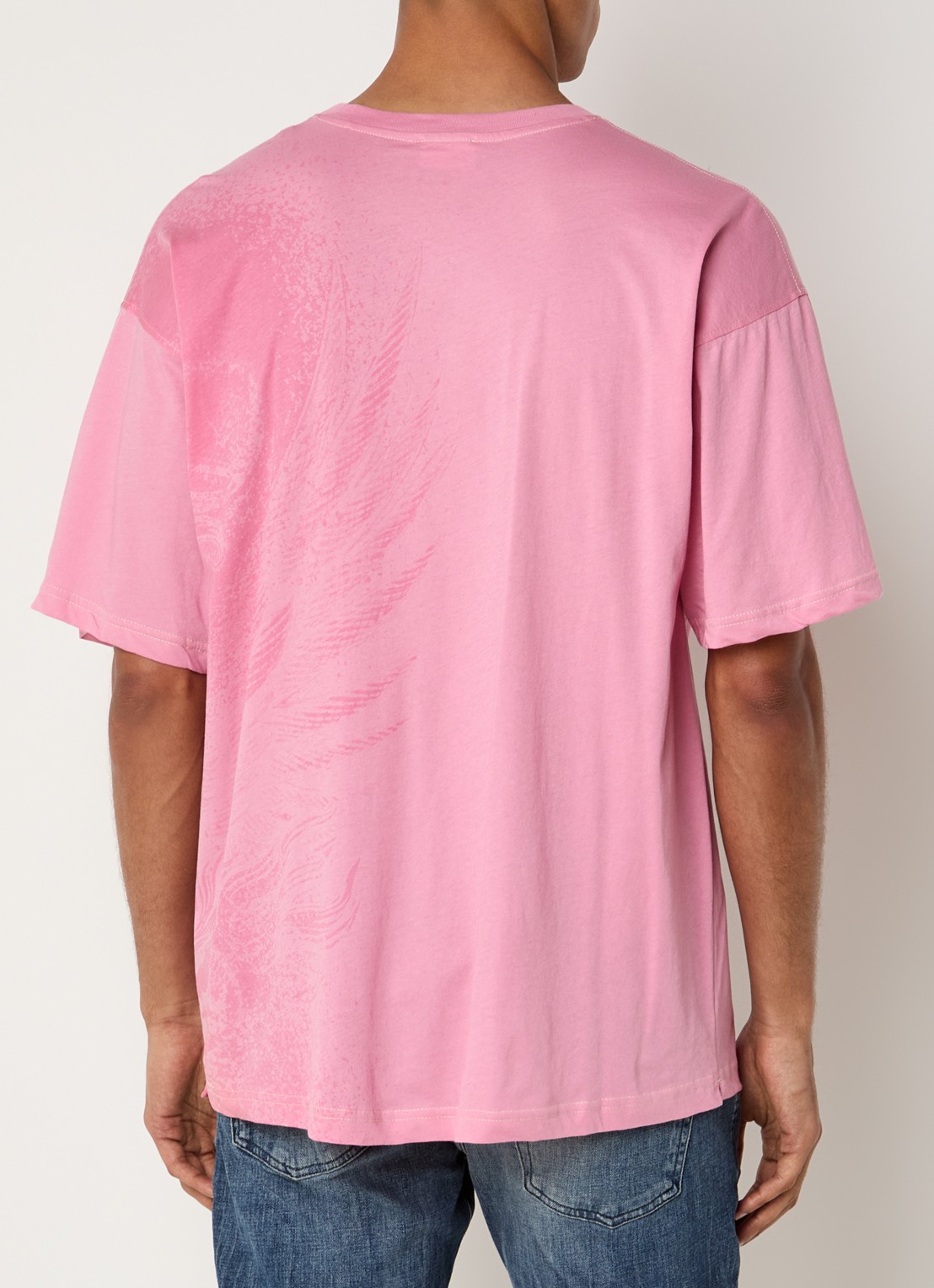 Diesel T-BOXT-AA3 T-shirt met print - achterkant roze