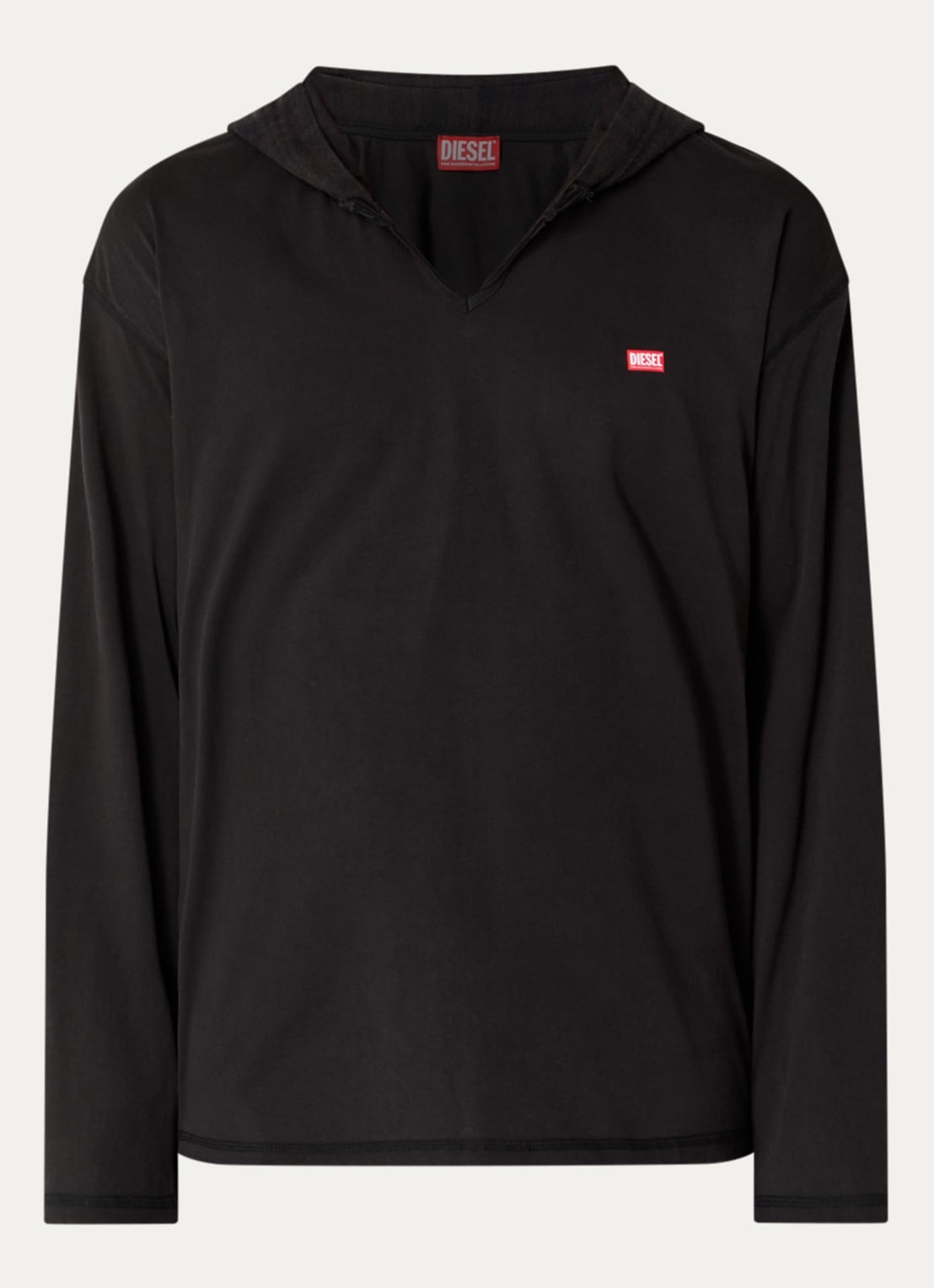Diesel T-Boxt hoodie met logo - voorkant 3 zwart