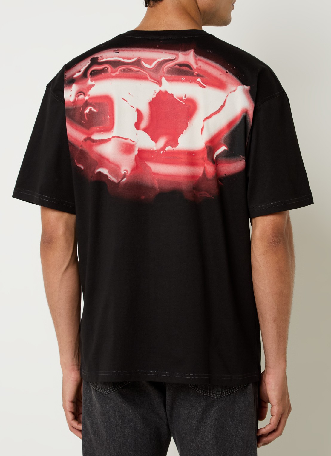Diesel T-Boxt-K3 T-shirt met logoprint - achterkant 2 zwart