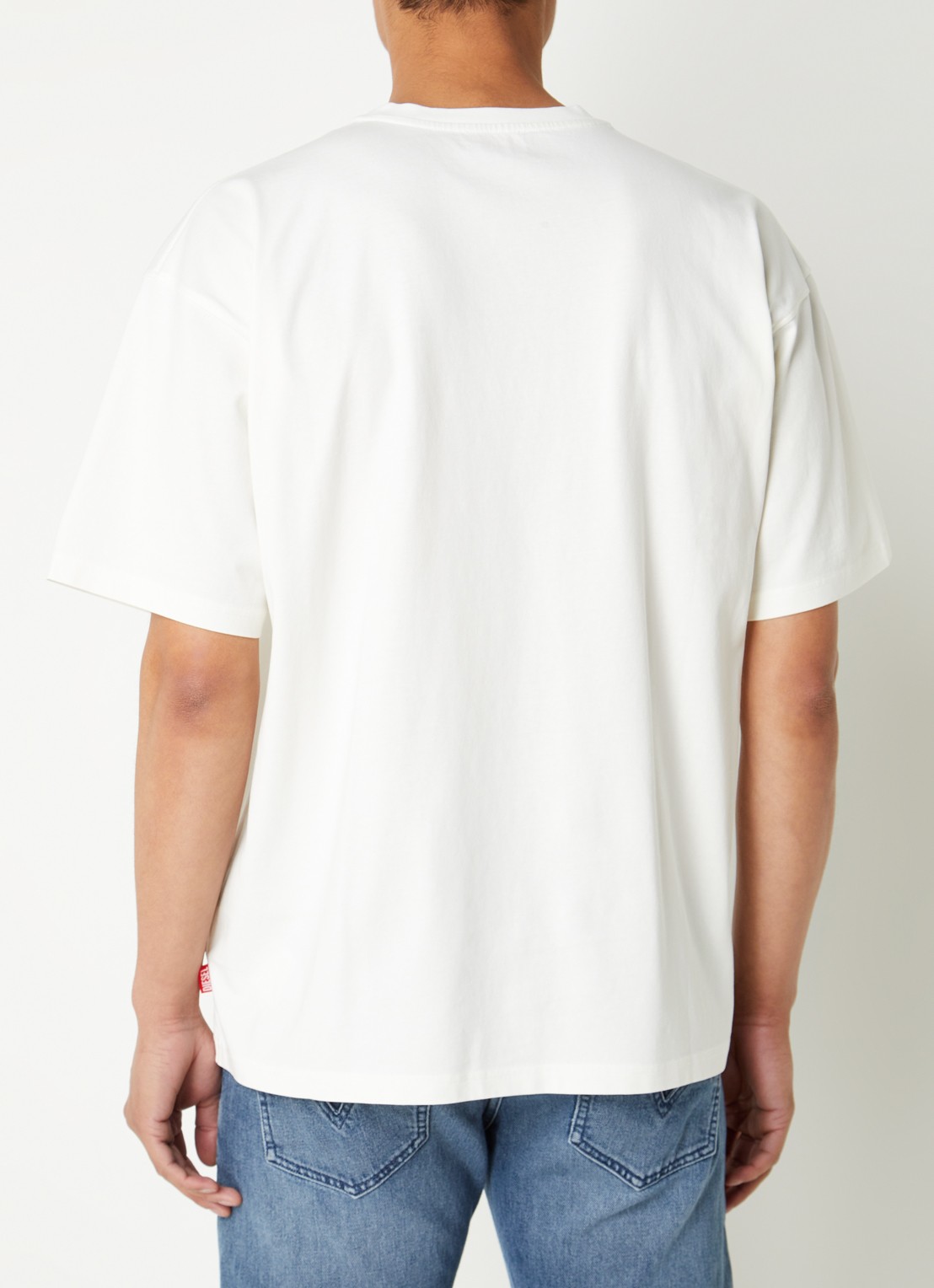 Diesel T-Boxt-Q22 T-shirt met logoprint - achterkant gebroken wit