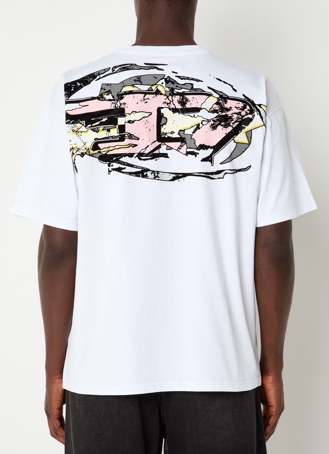 Diesel T-Boxt T-shirt met logo- en backprint - detail 3 wit
