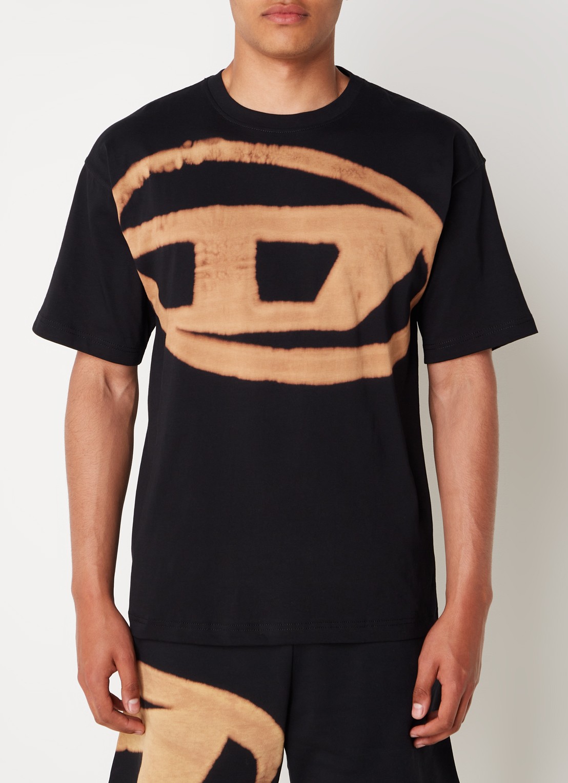 Diesel T-boxt T-shirt met logoprint - detail 3 camel