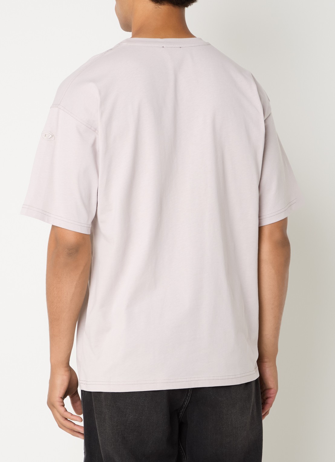 Diesel T-boxt T-shirt met logoprint - achterkant 4 creme