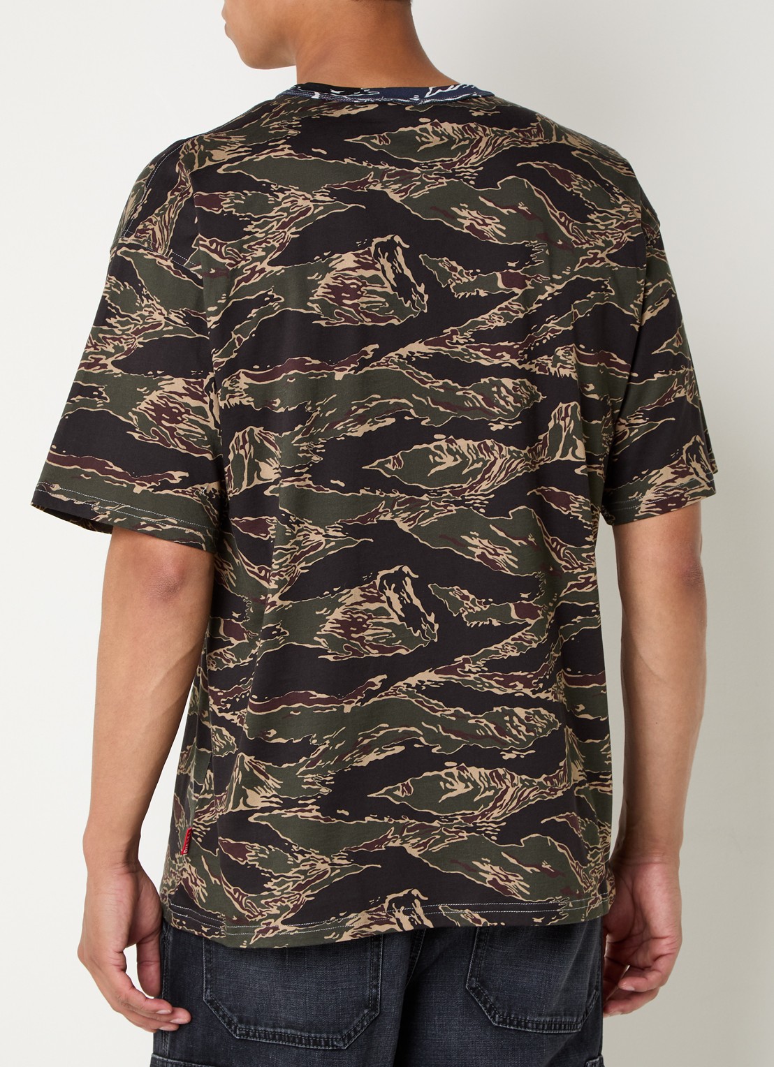 Diesel T-Boxt T-shirt met print - achterkant legergroen