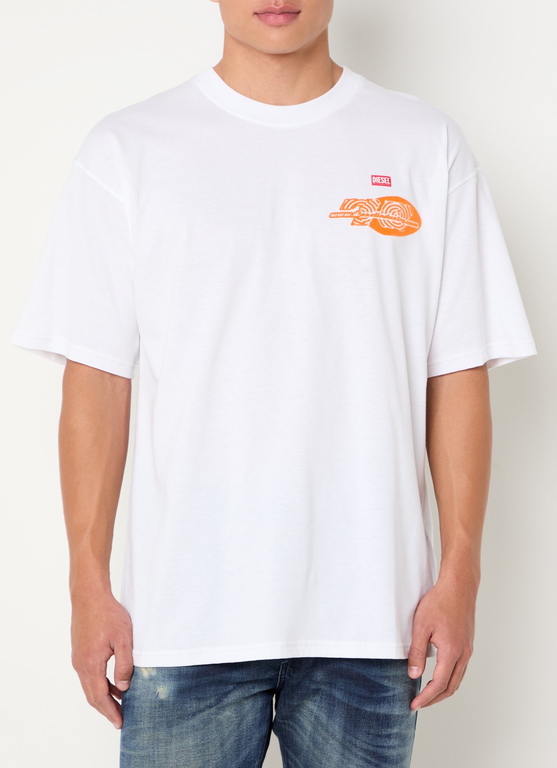 Diesel T-Boxt-T23 T-shirt met front- en backprint - achterkant 4 wit
