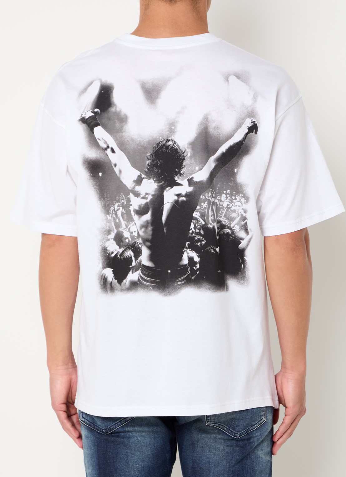 Diesel T-Boxt-T23 T-shirt met front- en backprint - detail wit