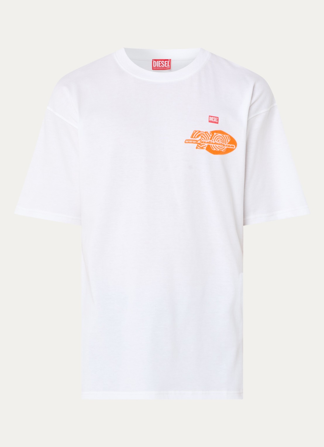 Diesel T-Boxt-T23 T-shirt met front- en backprint - voorkant 2 wit