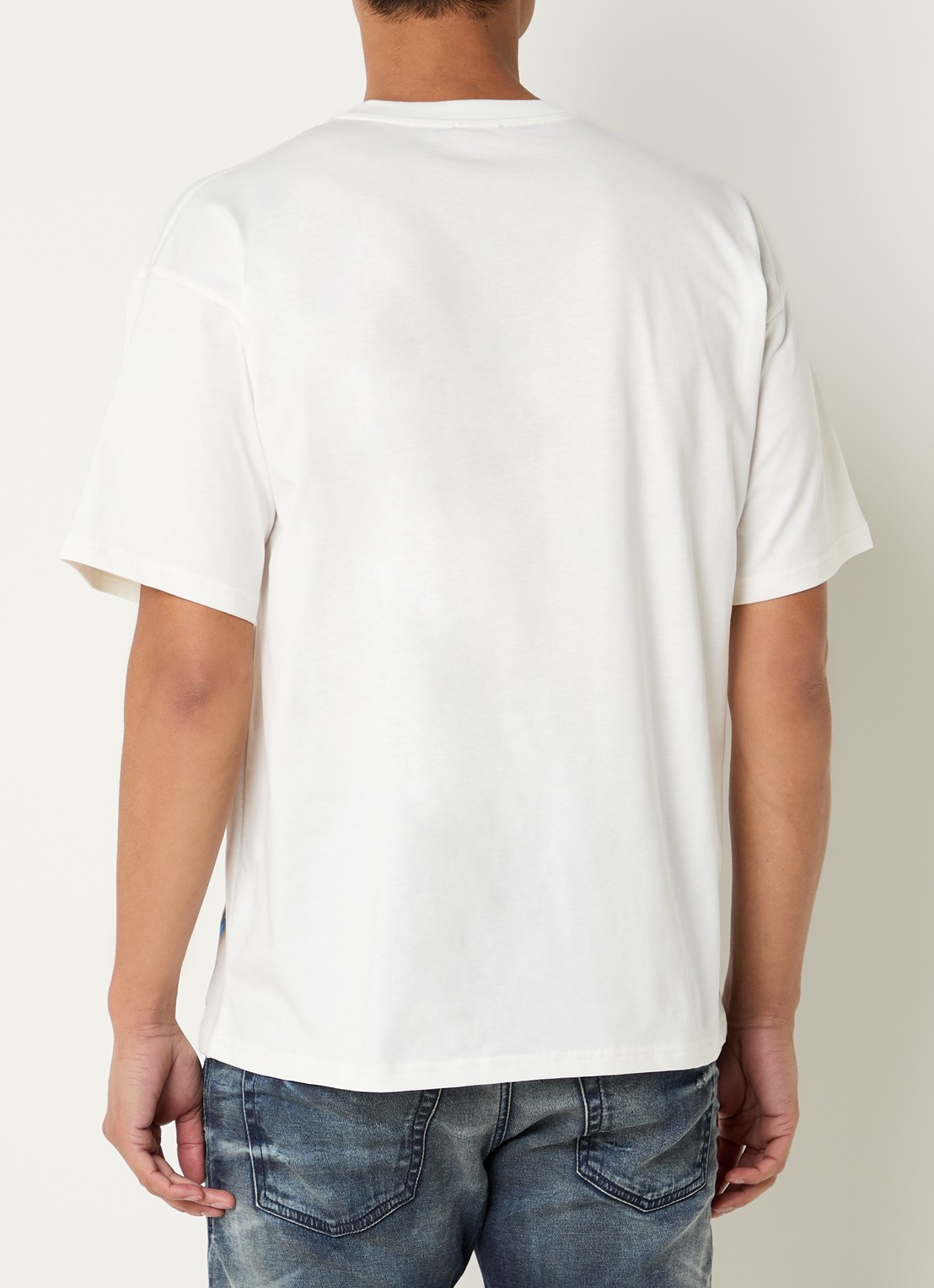 Diesel T-Boxt-V13 T-shirt met print en logo - achterkant 3 gebroken wit