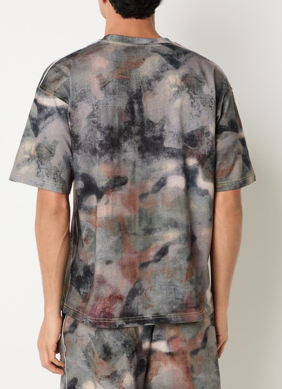Diesel T-BOXT-V7 T-shirt met camouflageprint en logo - achterkant 4 antraciet