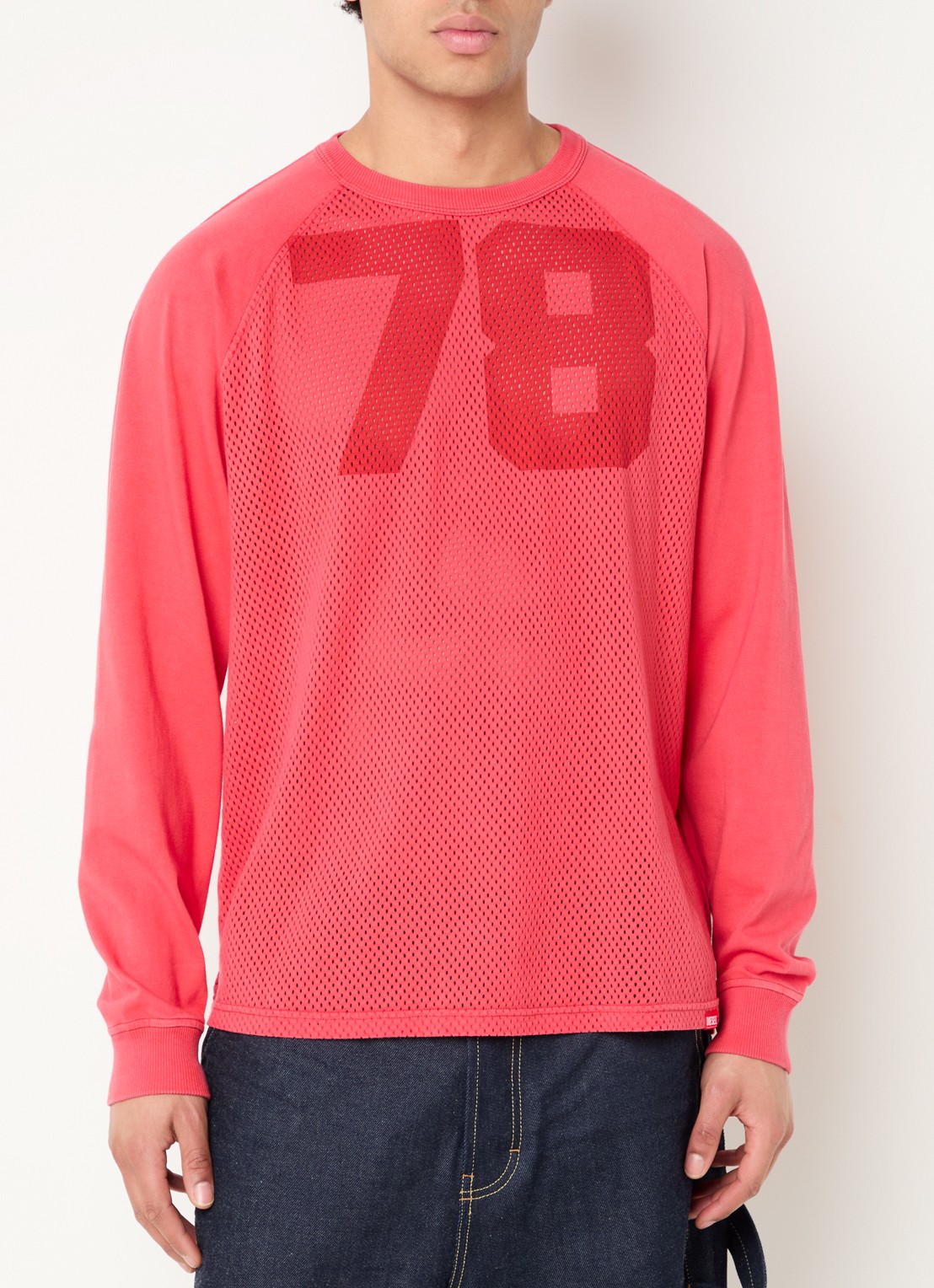 Diesel T-Boxter longsleeve met logoprint - detail 2 rood