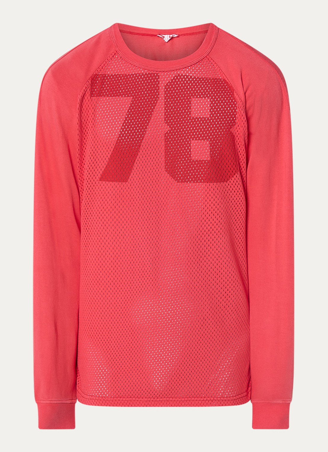 Diesel T-Boxter longsleeve met logoprint - voorkant 3 rood