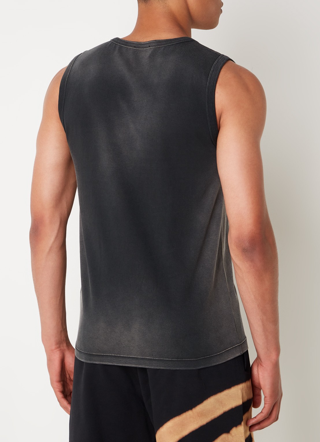 Diesel T-Brico Singlet met logo - achterkant 4 donkergrijs