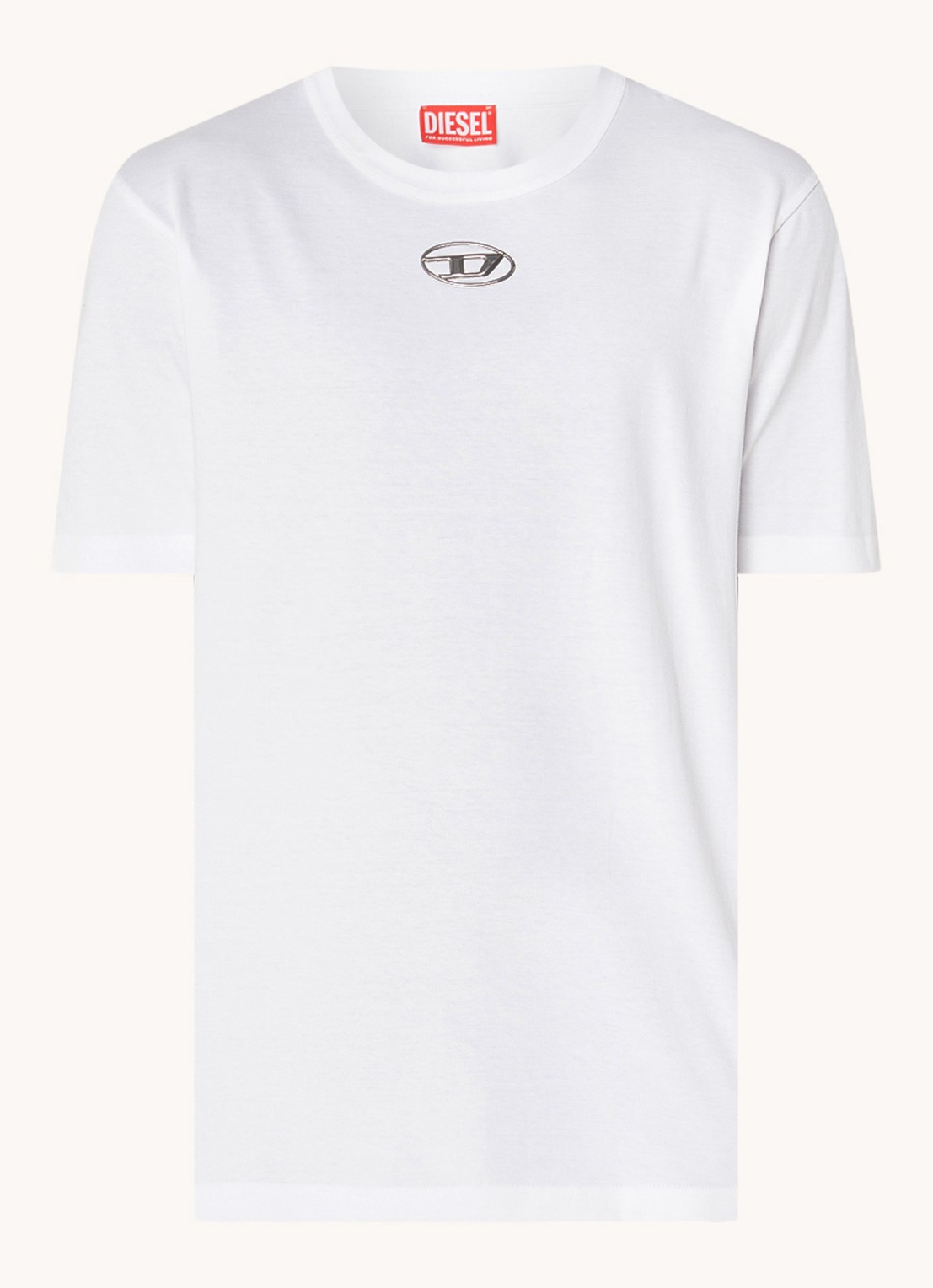 Diesel T-Just-Od T-shirt met logo - voorkant 2 wit