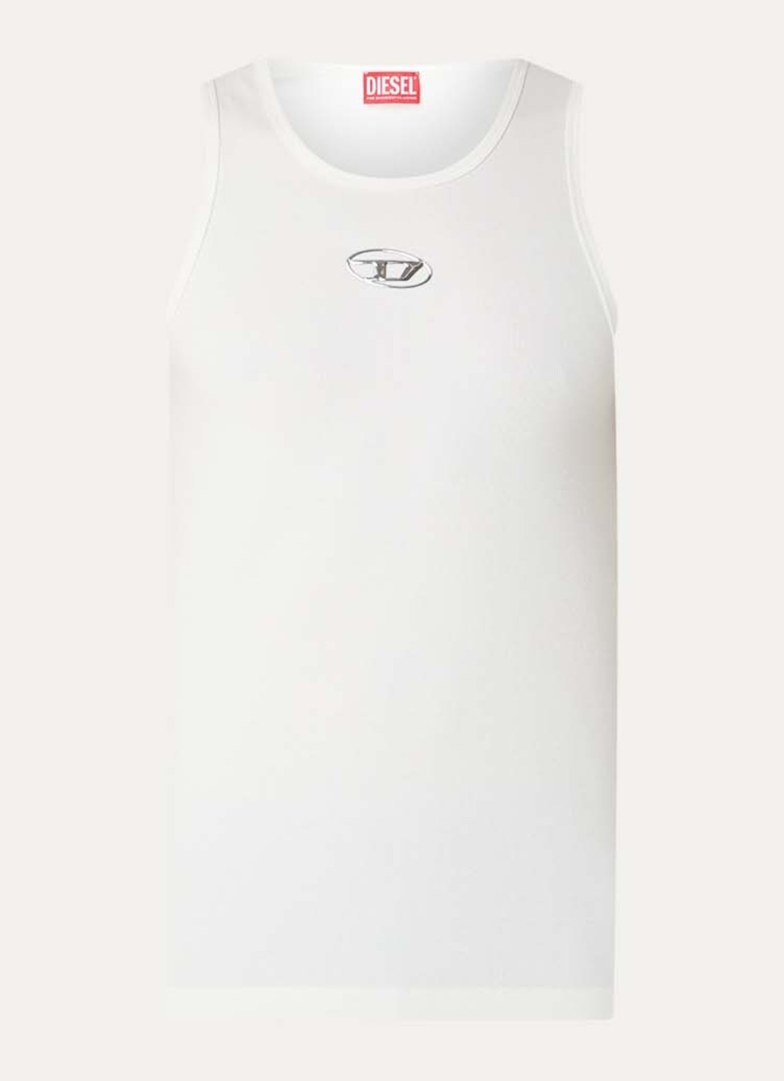 Diesel T-Lifty-Iod tanktop met logo - voorkant wit