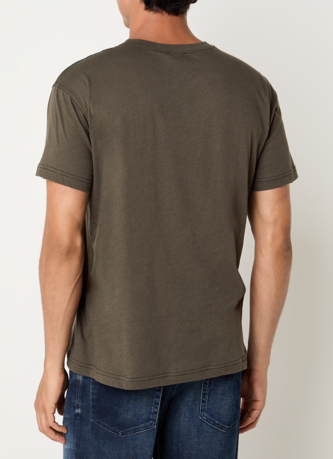 Diesel T-Norm-AA1 T-shirt met print - achterkant 4 bronsgroen