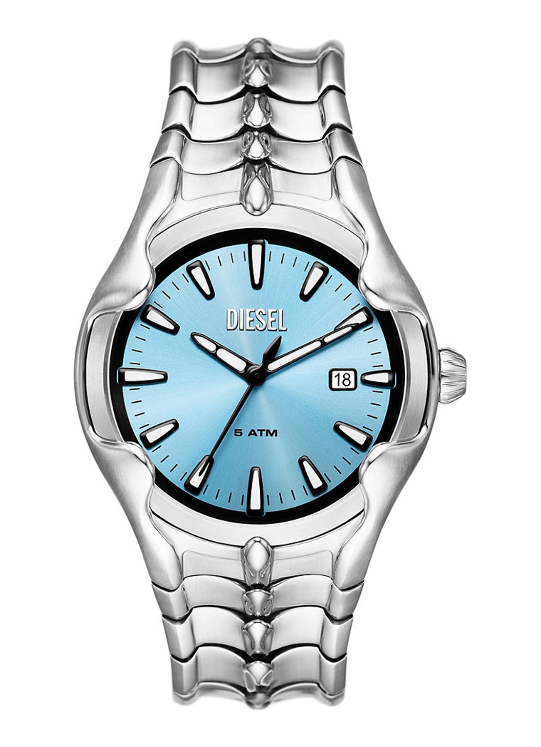 Diesel Vert horloge DZ2200 - voorkant zilver