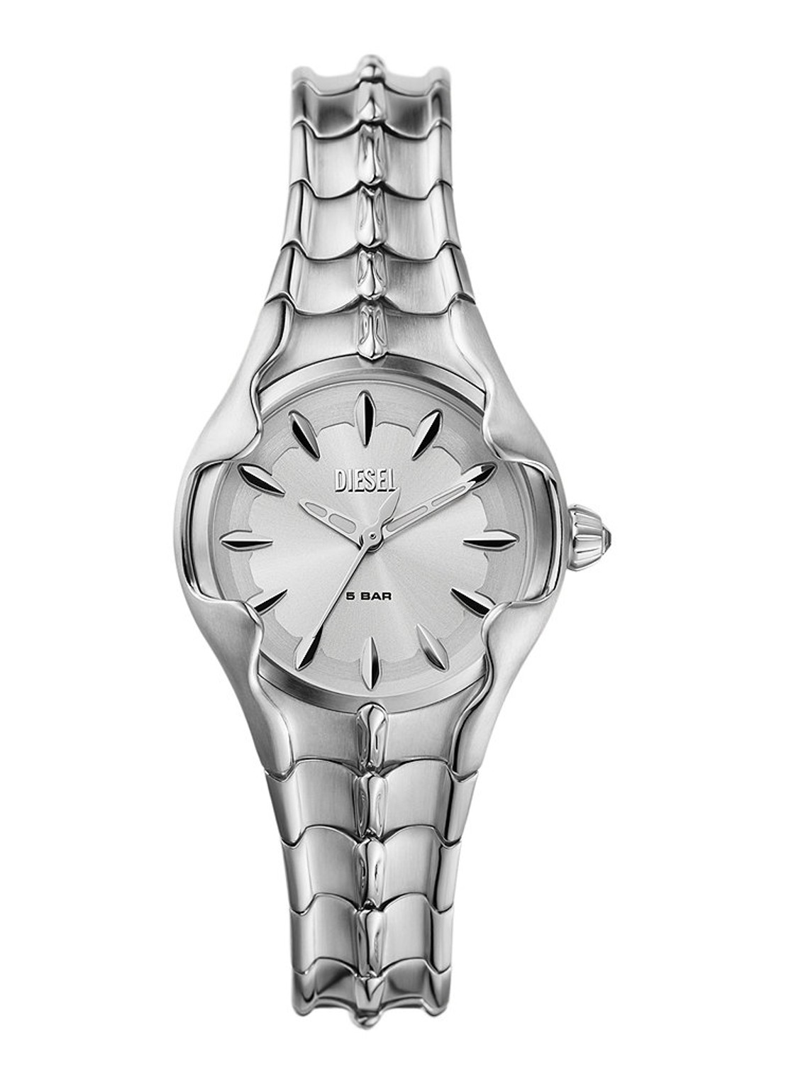 Diesel Vert horloge DZ5605 - voorkant zilver