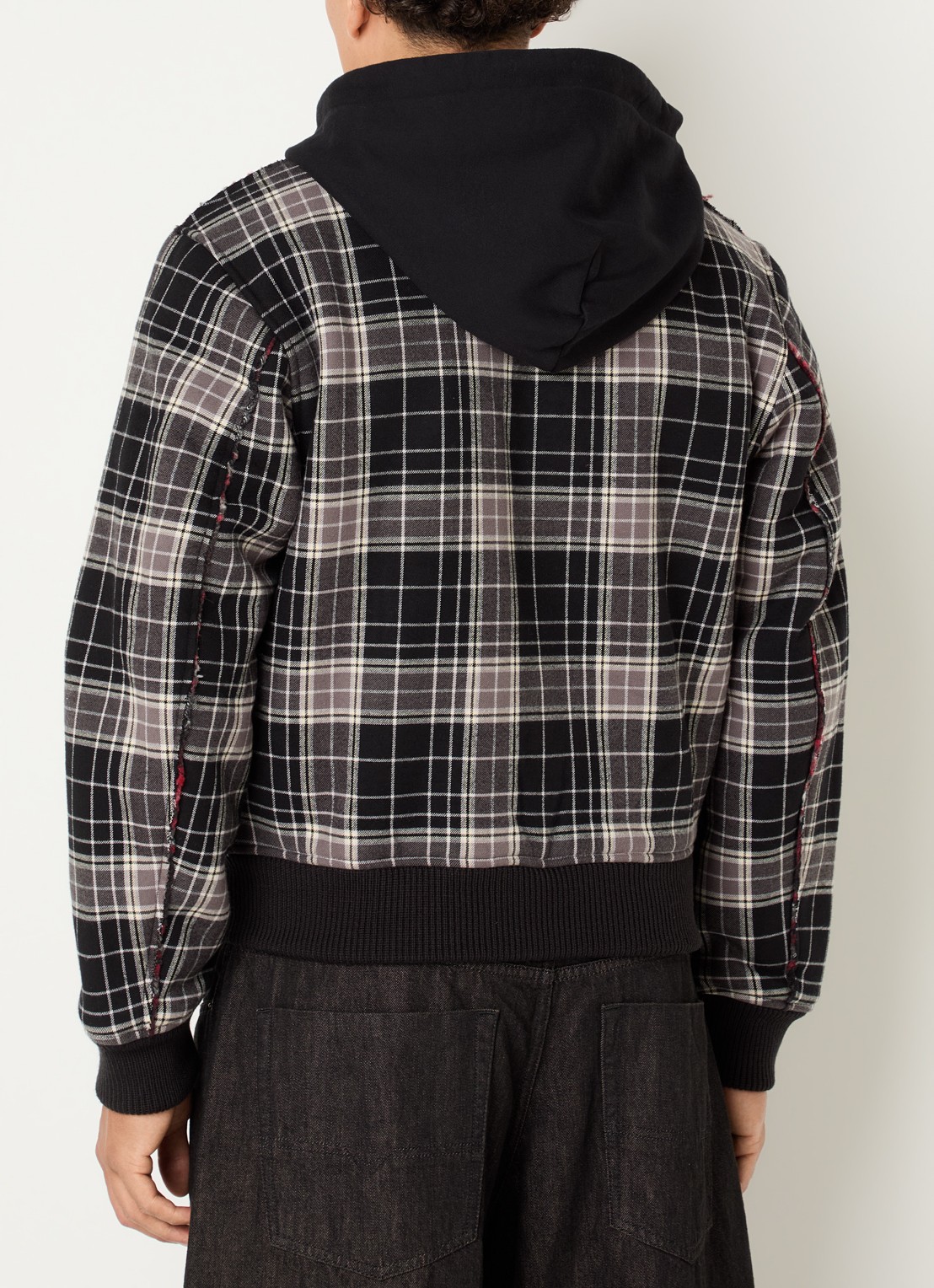 Diesel W-Kunst jack met capuchon - achterkant 3 zwart