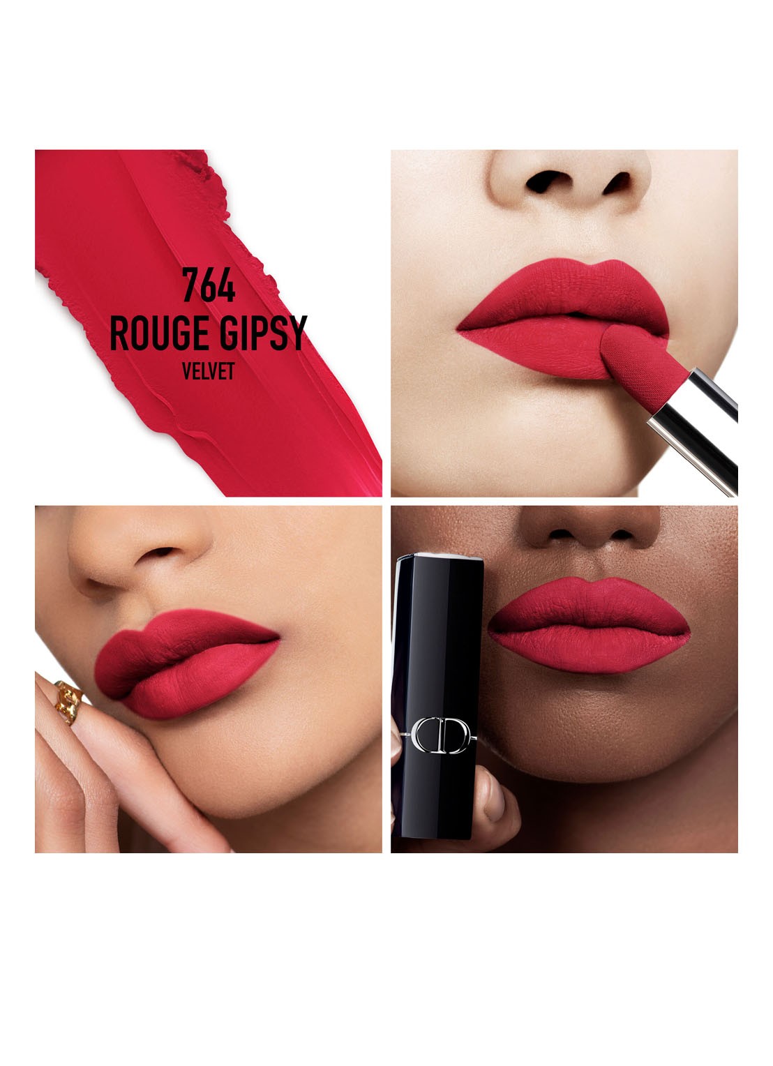 DIOR Rouge Dior Lipstick  - detail 4 fluweel - 764 rouge gipsy