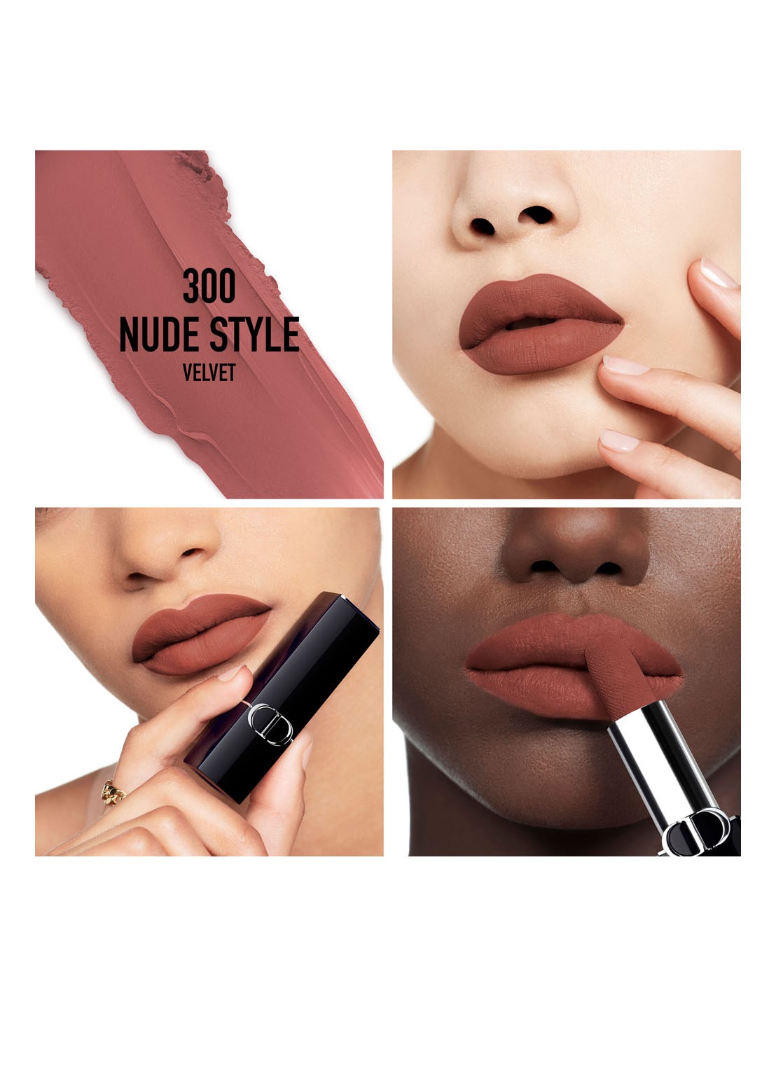 DIOR Rouge Dior Lipstick  - detail 2 fluweel - 300 nude style