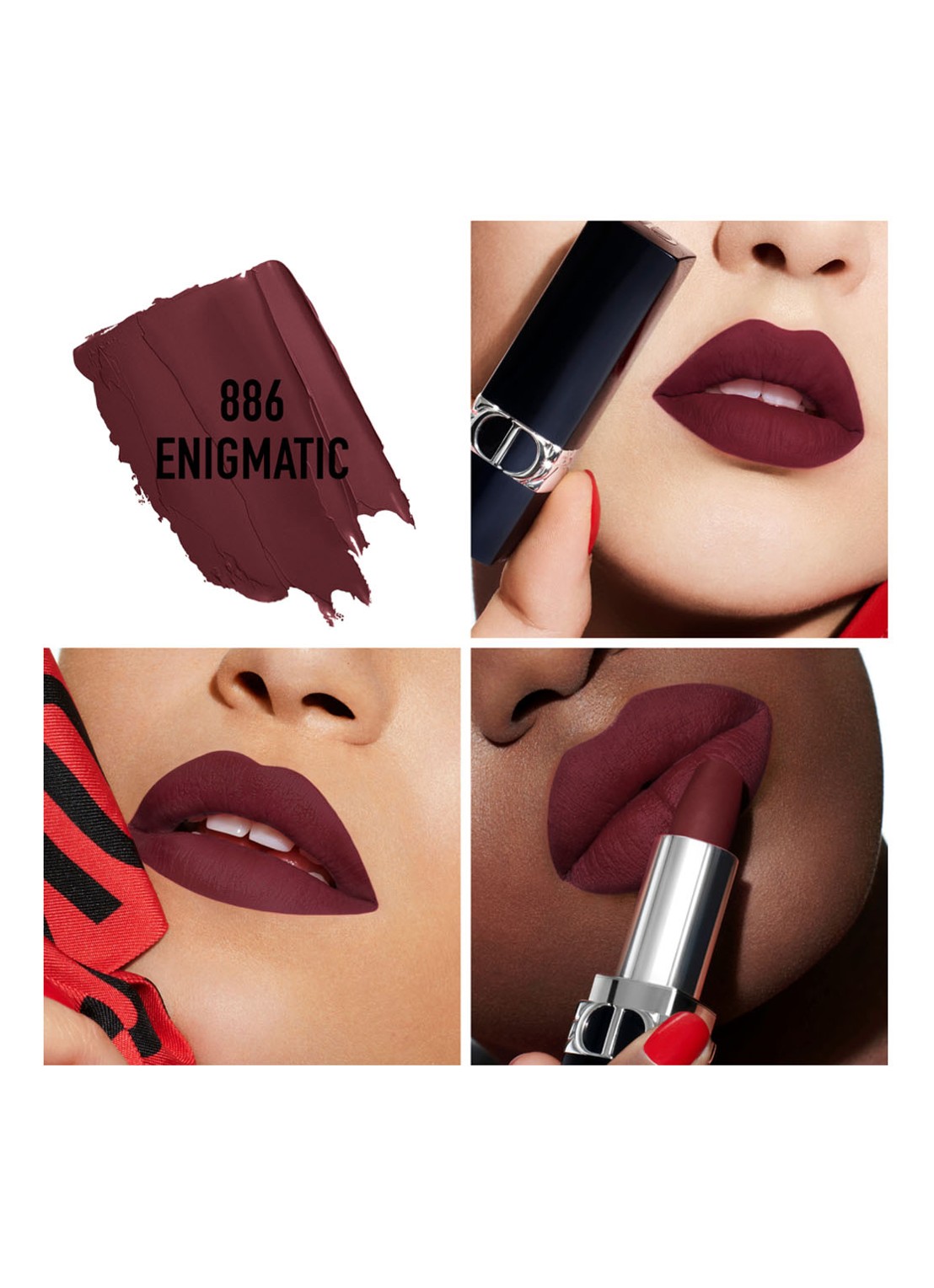 DIOR Rouge Dior navulbare lipstick  - detail 4 fluweel - 886 enigmatic
