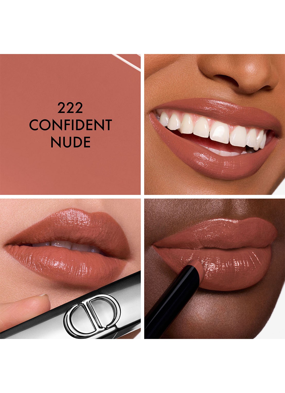 DIOR Rouge Dior On Stage - lipstick - detail 2 222 confident nude