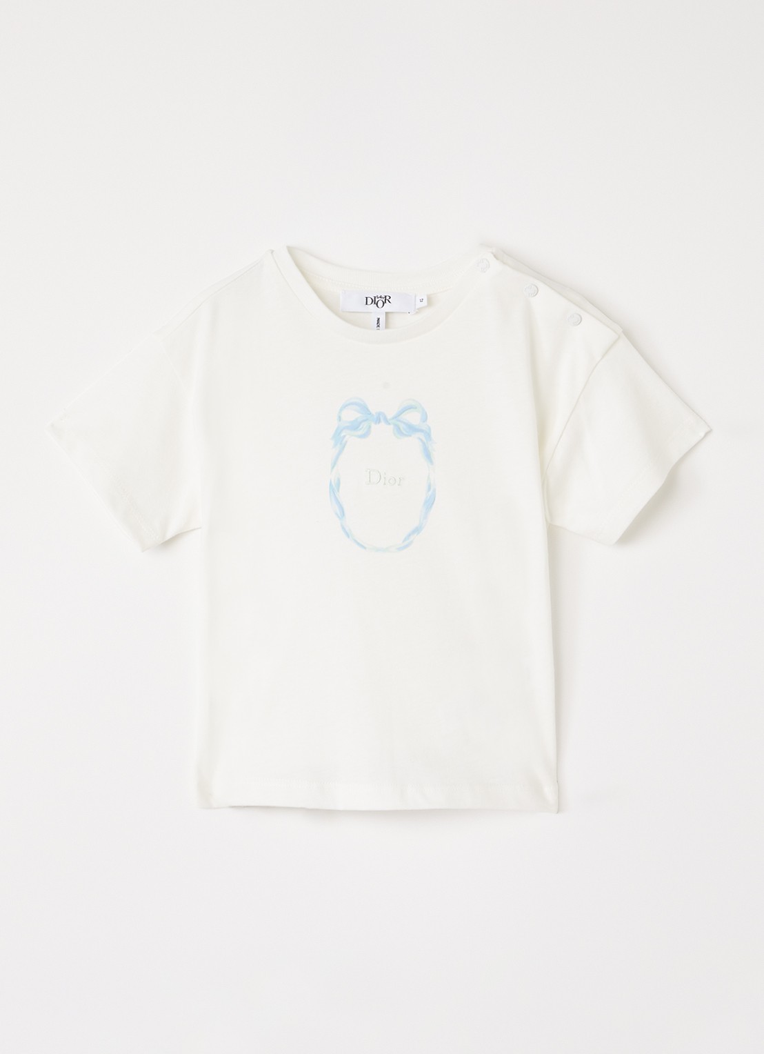 DIOR T-shirt met logoprint - voorkant gebroken wit