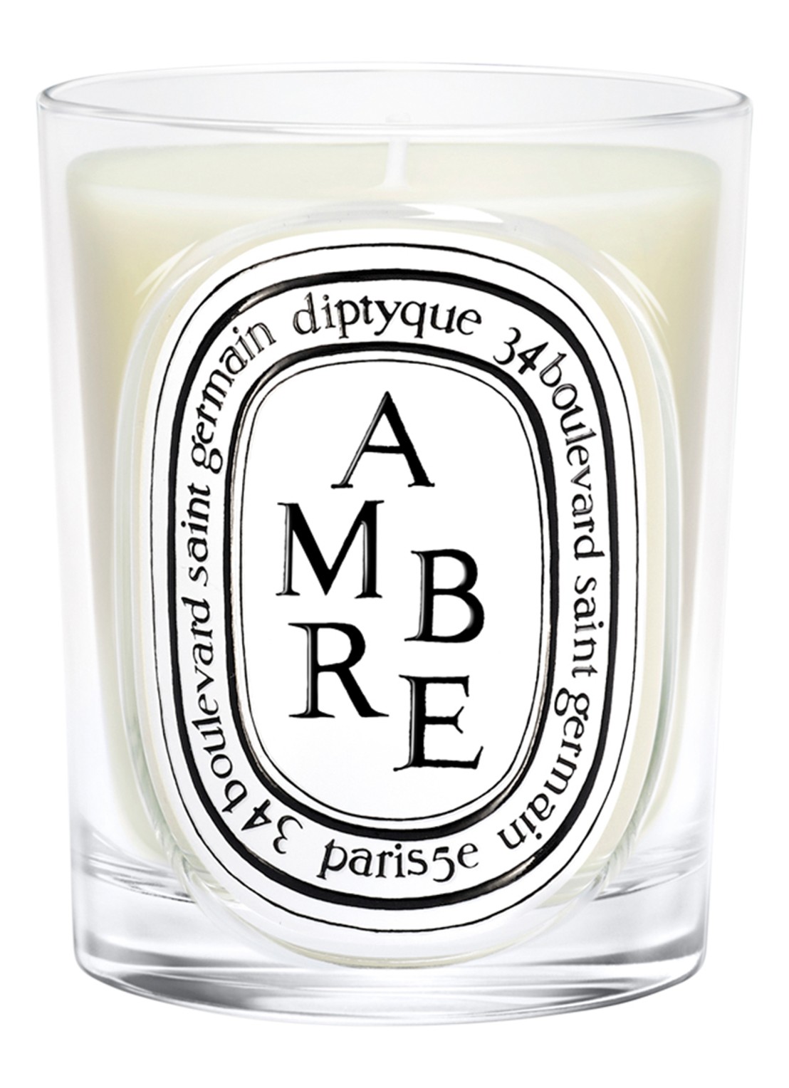 DIPTYQUE Ambre Classic geurkaars 190 gram - voorkant beige